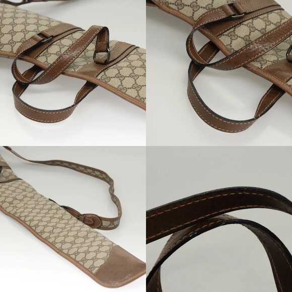 GUCCI GG Supreme GunSlip PVC Beige Auth MX319 - Picture 13 of 14